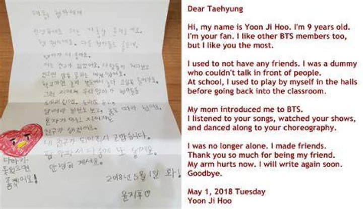 Can I write a letter to BTS in English?