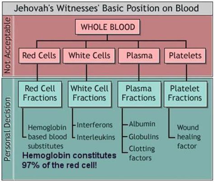 What kind of blood products can Jehovah's Witness accept?